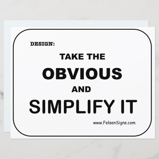 Papier Poster - Simplifier (Devant / Derrière)