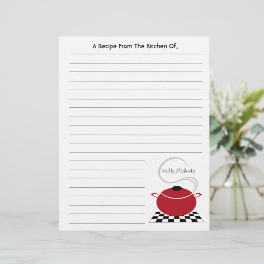 Papier Pot De Cuisine Rouge De La Cuisine De... (Debout devant)