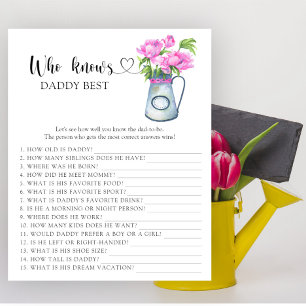 Papier Pot de fleurs - Qui connaît le mieux papa jeu