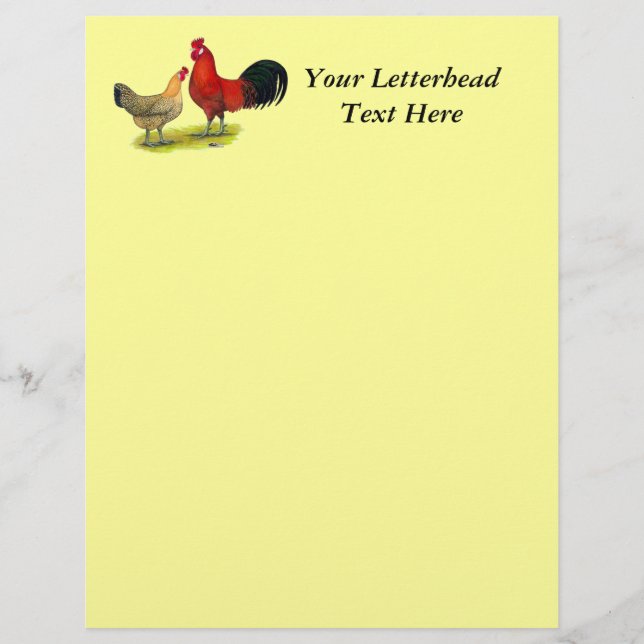 Papier Poules Siciliennes Buttercup (Devant)