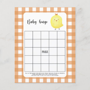 Papier Poulet - Baby shower jeu de bingo