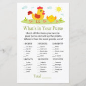 Papier Poulet Qu'y a-t-il dans votre baby shower de jeu d (Devant)