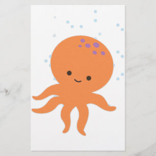 Papier Poulpe de dessin animé mignon