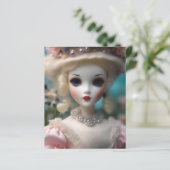 Papier Poupée Vintage bleue, (Debout devant)