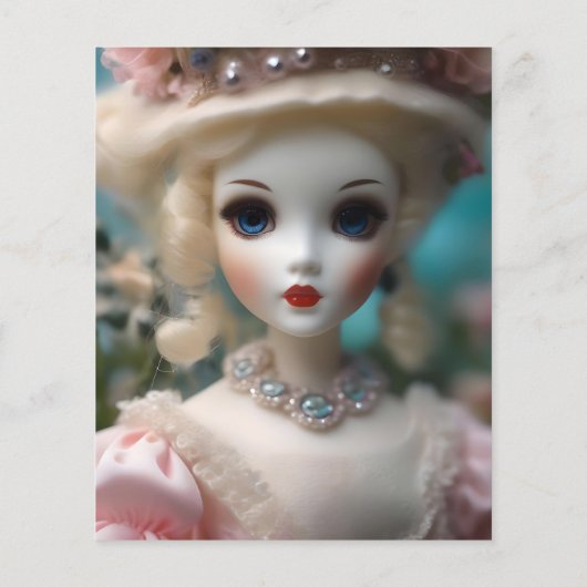 Papier Poupée Vintage bleue, (Dos)