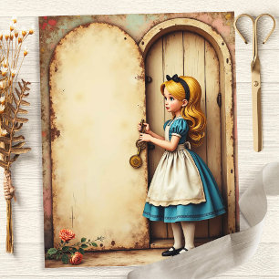 Papier pour album de coupures Alice et la clé ouvr