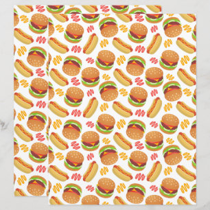 Papier pour album de hamburgers et hot dogs