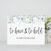 Papier Pour avoir et tenir un signe - Mariage Eucalyptus (Debout devant)