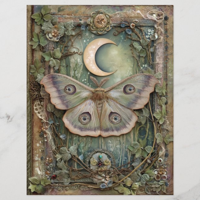 Papier pour journal de bricolage de la lune noctur (Devant)
