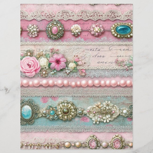 Papier pour scrapbook journal de bricolage rayures (Devant)