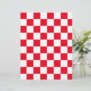Papier pour scrapbooking à carreaux rouges et blan