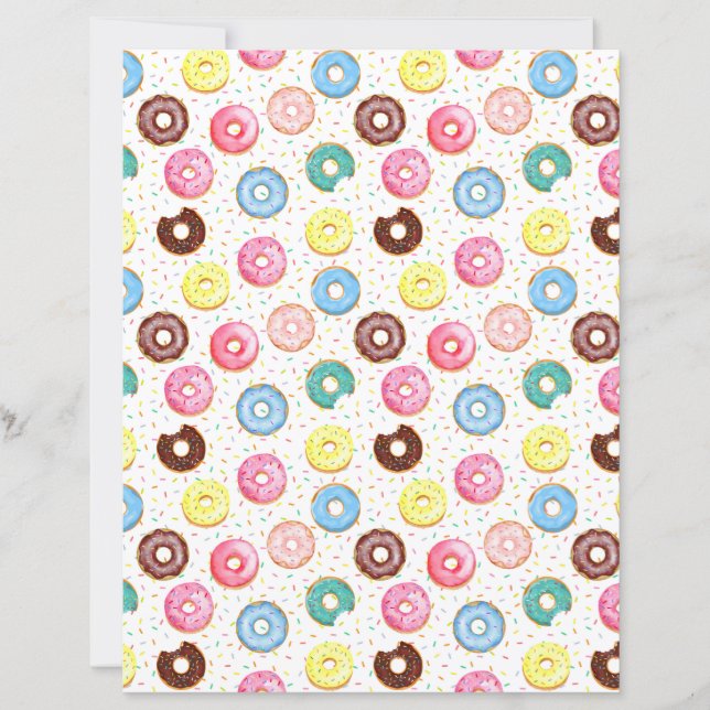 Papier pour scrapbooking Donuts (Devant)