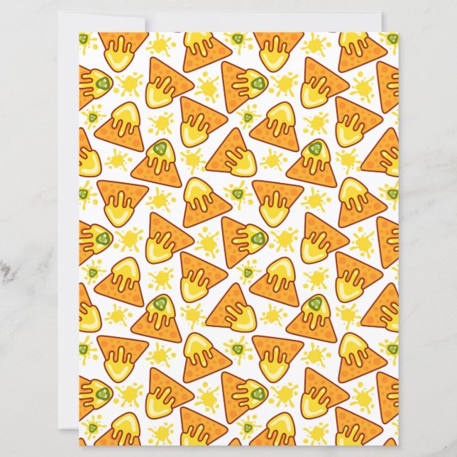 Papier pour scrapbooking Nachos et Jalapenos (Devant)