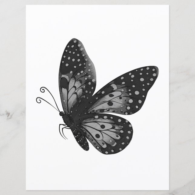 Papier pour scrapbooking papillon individuel (Devant)