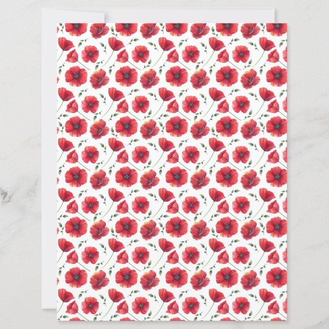 Papier pour Scrapbooking Poppy (Devant)