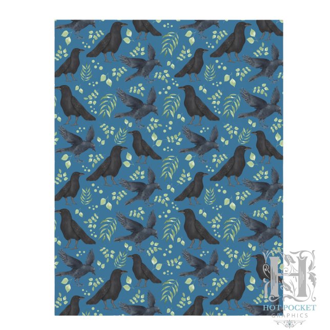 Papier pour scrapbooking Raven en bleu (Créateur téléchargé)
