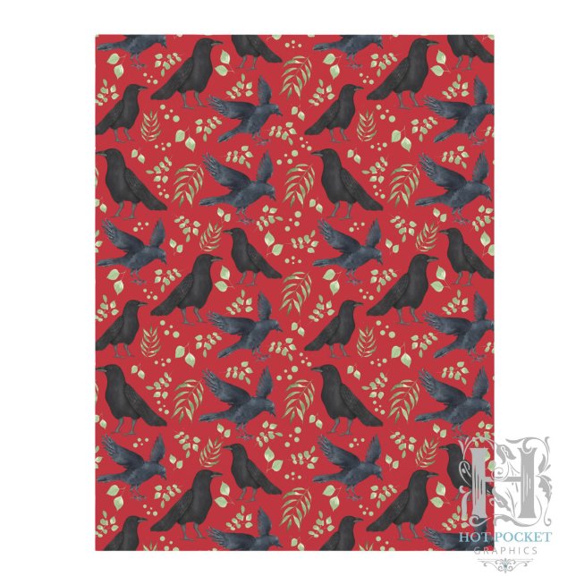 Papier pour scrapbooking Raven en rouge (Créateur téléchargé)
