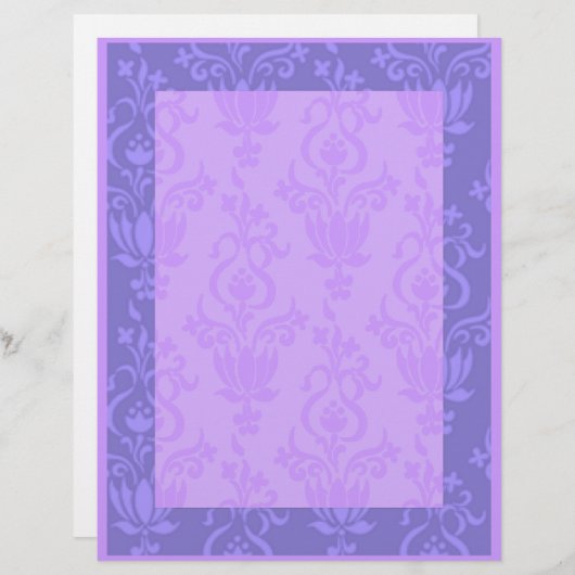 Papier Pourpre damassé (Devant / Derrière)