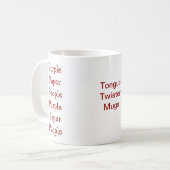 Papier pourpre Langue des gens Tongue Tister Mug (Devant gauche)