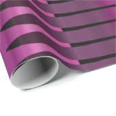 Papier pourpre rose d'emballage cadeau de rangée (Coin rond)