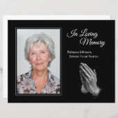 Papier Praying Hands In Love Memory Photo Display Signes (Devant / Derrière)