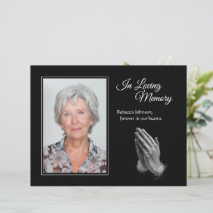 Papier Praying Hands In Love Memory Photo Display Signes