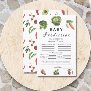 Papier Prédiction de Baby Shower Sweet White Garden