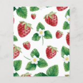 Papier Prédiction De La Fraise Pour Le Jeu De Baby shower (Dos)