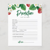 Papier Prédiction De La Fraise Pour Le Jeu De Baby shower (Devant)