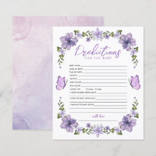 Papier Prédiction de papillons violets pour jeu de bébé