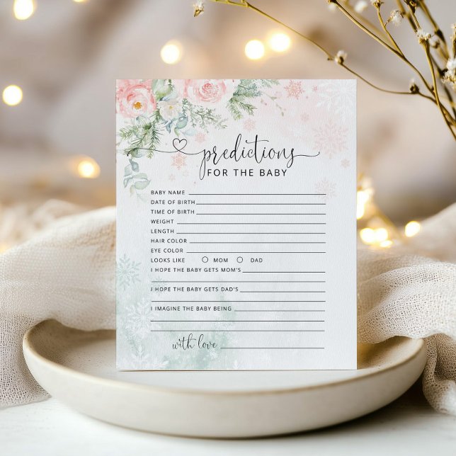 Papier Prédiction des flocons de neige roses d'hiver pour (Créateur téléchargé)