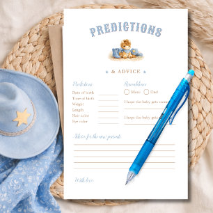 Papier Prédiction et jeu de conseils pour la baby shower 