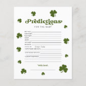 Papier Prédiction Saint Patrick's Day Shamrock vert (Devant)