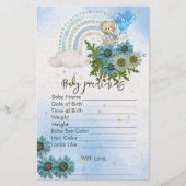 Papier Prédictions Baby Nous Pouvons Attendre Boho Arc-en (Devant)