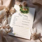 Papier Prédictions Baby shower Jeu Conseil Cerf
