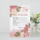 Papier Prédictions Bébé Glitz Et Glam rose Étincelle (Debout devant)