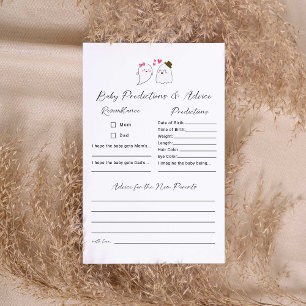 Papier Prédictions & Conseils Jeu de Baby Shower Little B