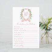Papier Prédictions de bébé Couronne florale (Debout devant)