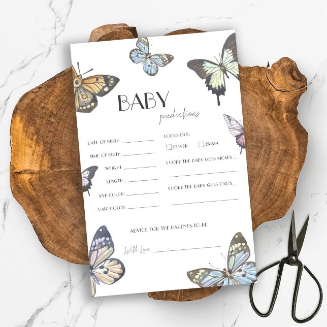 Papier Prédictions de bébé papillon Conseils Vœux (Créateur téléchargé)