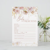 Papier Prédictions de boho de fleurs de jardin pour bébé (Debout devant)