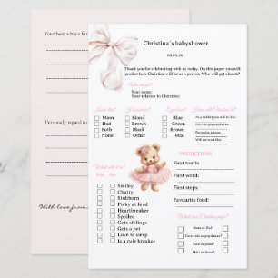 Papier Prédictions de nœud rose et jeux de conseils pour
