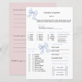 Papier Prédictions de ruban bleu et jeu de conseils pour (Devant / Derrière)