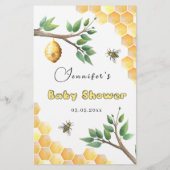 Papier Prédictions des bébés | Jeu Baby shower (Dos)