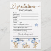 Papier Prédictions des bébés | Jeu Baby shower (Devant)