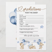 Papier Prédictions des bébés | Jeu Baby shower (Devant / Derrière)