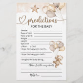 Papier Prédictions des bébés | Jeu Baby shower (Devant)