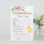 Papier Prédictions des bébés | Jeu Baby shower (Debout devant)