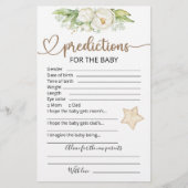 Papier Prédictions des bébés | Jeu Baby shower (Devant)