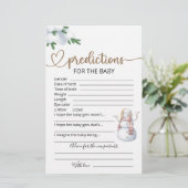 Papier Prédictions des bébés | Jeu de Baby shower d'hiver (Debout devant)