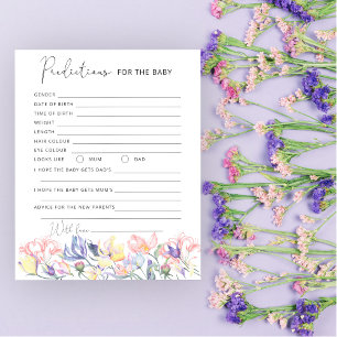 Papier Prédictions des fleurs sauvages de l'aquarelle pou